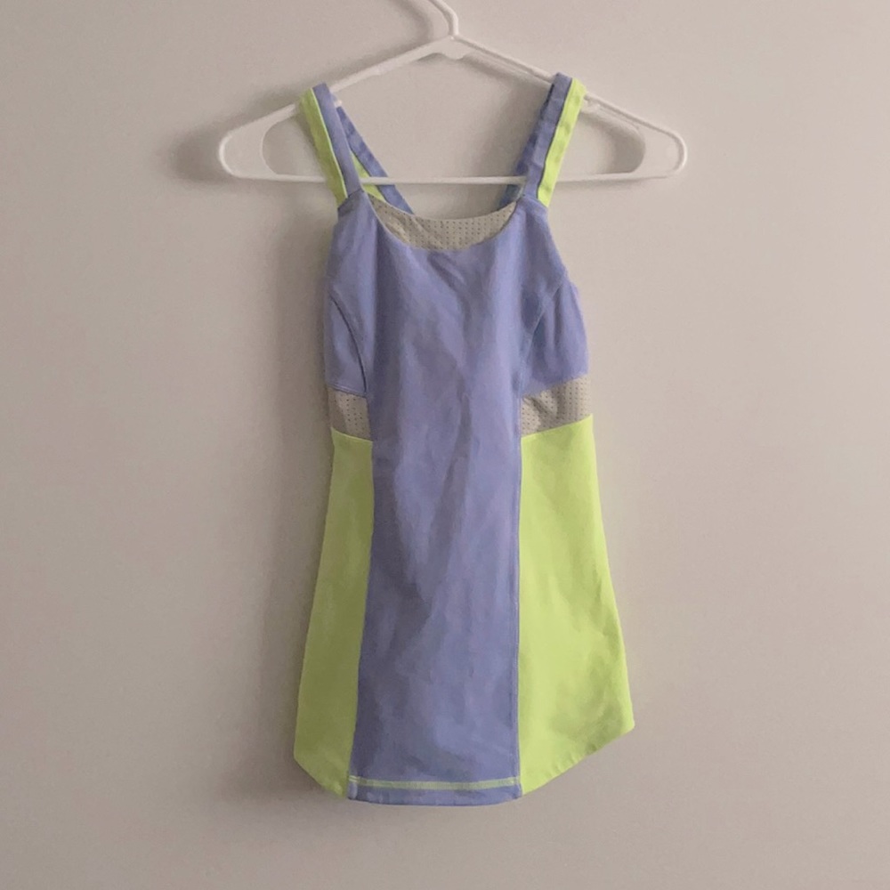 IVIVVA XS 2 (junior 12) tank periwinkle lime lululemon junior size top